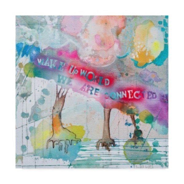 Zwart 'Wake Up World' Canvas Art, 35x35, Trademark Fine Art, Mfr#: ALI23517-C3535GG